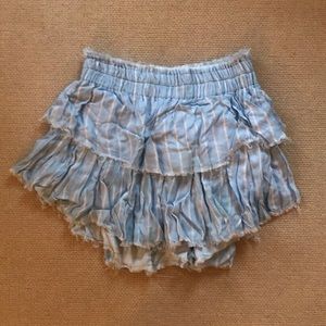 Light Blue Ruffle Skirt